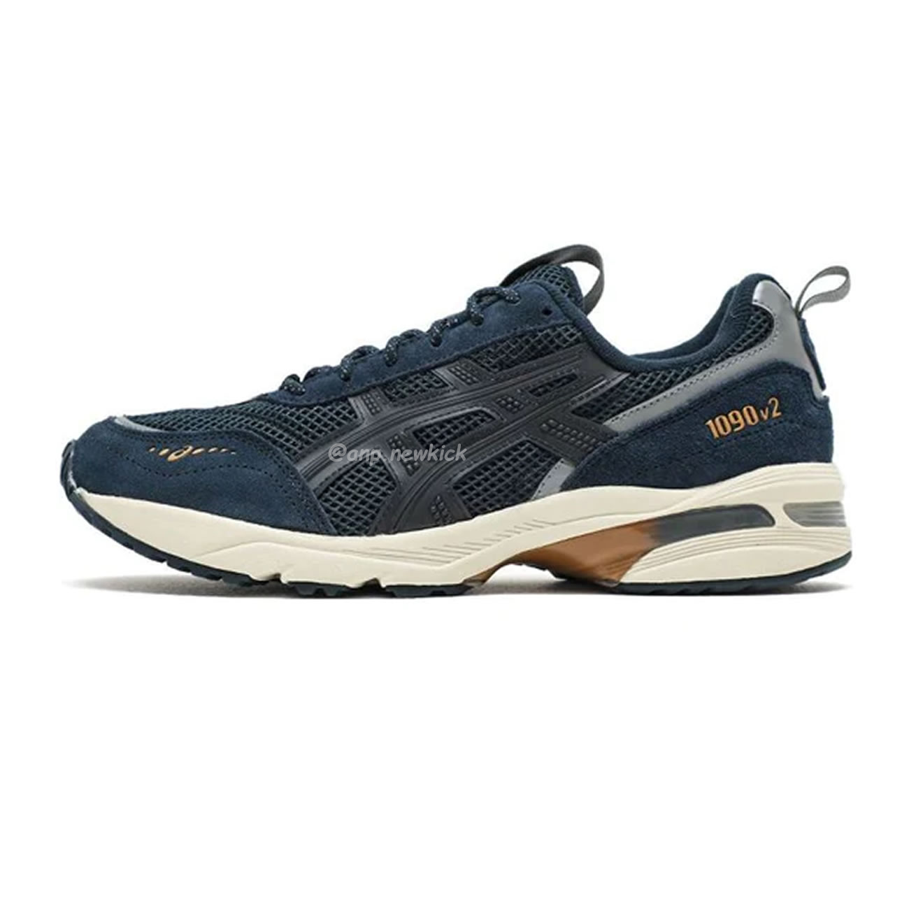 Asics Gel 1090 Grey Beige Birch French Blue White Sage Silver Cream Brown Silver Cream Gray Blue (3) - newkick.cc